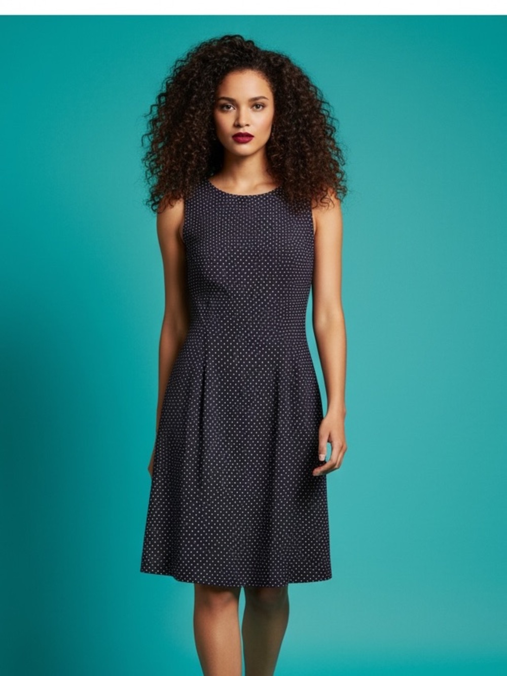 Tommy Hilfiger Polka Dot Sleeveless Dress Cotton Size 0